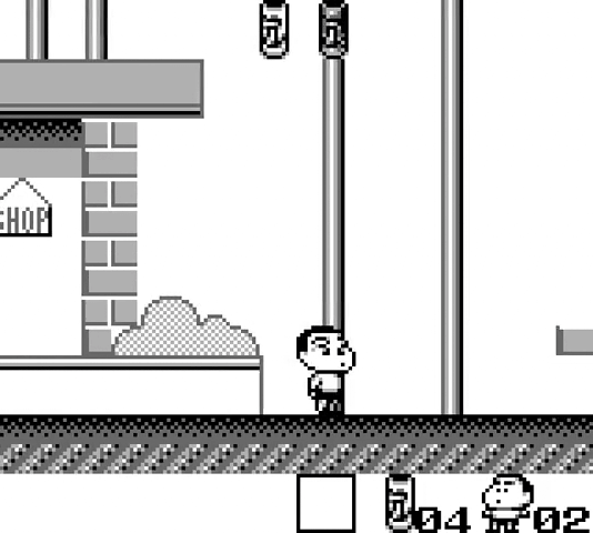 Crayon Shin-Chan 2: Ora to Wan Paku-Gokko Dazo screenshot 3 for GameBoy